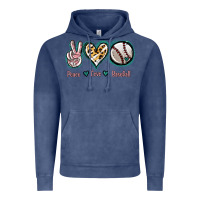 Vintage Denim Peace Love Baseball Vintage Hoodie - Jasminsmagicworld