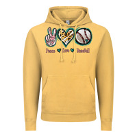 Vintage Mustard Peace Love Baseball Vintage Hoodie - Jasminsmagicworld