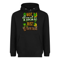 Black St. Patrick's Not lucky just blessed Heavyweight Hoodie - OliviaCreatesArt