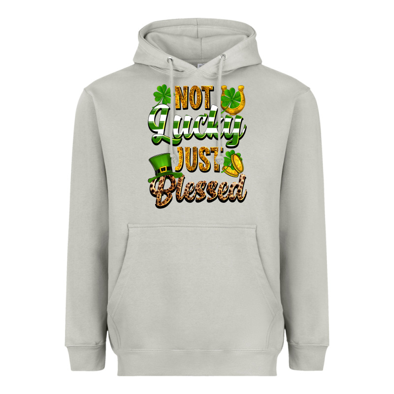 St. Patrick's Not Lucky Just Blessed Heavyweight Hoodie by OliviaCreatesArt | Teevron