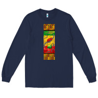 Navy juneteenth pen wrap Long Sleeve Tee - BarkalooDesign