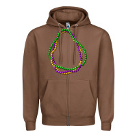Chestnut mardi gras beads Zipper Hoodie - CowGirlArtShop