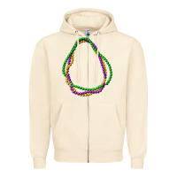 Mardi Gras Beads Zipper Hoodie | Teevron