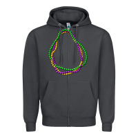 Smoke mardi gras beads Zipper Hoodie - CowGirlArtShop