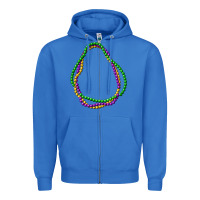 True Royal mardi gras beads Zipper Hoodie - CowGirlArtShop