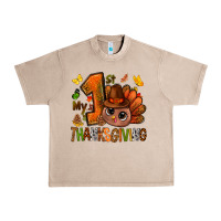 French Oak my first thanksgiving with turkey bbs Urban Heavy Tee - BundleAndBundleShop