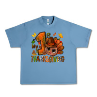 Pebble Blue my first thanksgiving with turkey bbs Urban Heavy Tee - BundleAndBundleShop