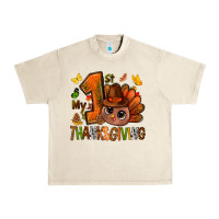 My First Thanksgiving With Turkey Bbs Urban Heavy Tee | Teevron