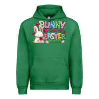 Emerald Bunny Kisses Easter Wishes Urban Hoodie - CowhideDigitalArt