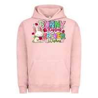 Pigment Salmon Bunny Kisses Easter Wishes Urban Hoodie - CowhideDigitalArt