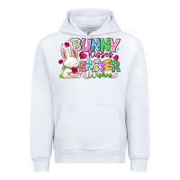 White Bunny Kisses Easter Wishes Urban Hoodie - CowhideDigitalArt