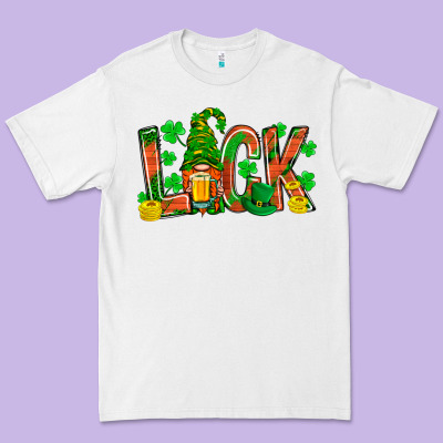 Luck With Gnome And Beer Premium Tee Designed By Nancycooperartshop