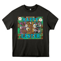 Asphalt easter happy easter western bunnies daisies Heavy Core Tee - Artiststas