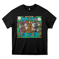 Black easter happy easter western bunnies daisies Heavy Core Tee - Artiststas