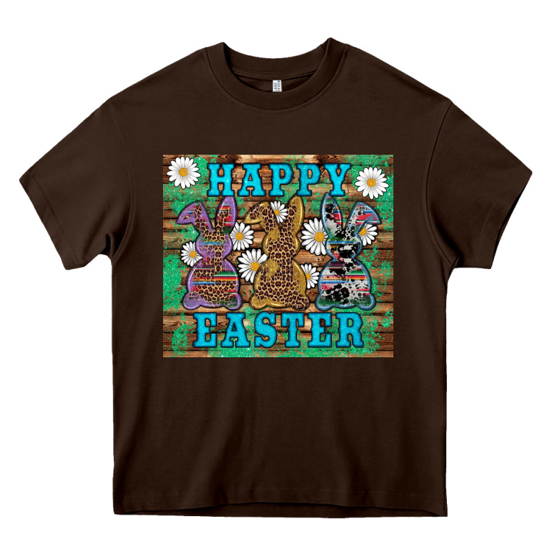 Easter Happy Easter Western Bunnies Daisies Heavy Core Tee by Artiststas | Teevron