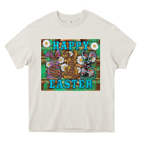 Cream easter happy easter western bunnies daisies Heavy Core Tee - Artiststas
