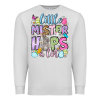 Dove Grey Easter Day Little mister hops a lot Premium Sweatshirt - OliviaCreatesArt