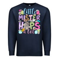Navy Easter Day Little mister hops a lot Premium Sweatshirt - OliviaCreatesArt