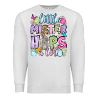 Oatmeal Heather Easter Day Little mister hops a lot Premium Sweatshirt - OliviaCreatesArt