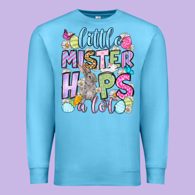 Easter Day Little Mister Hops A Lot Premium Sweatshirt Designed By Oliviacreatesart