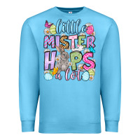 Ocean Blue Easter Day Little mister hops a lot Premium Sweatshirt - OliviaCreatesArt