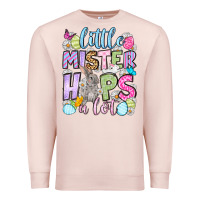 Pale Pink Easter Day Little mister hops a lot Premium Sweatshirt - OliviaCreatesArt