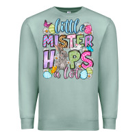 Seafoam Easter Day Little mister hops a lot Premium Sweatshirt - OliviaCreatesArt