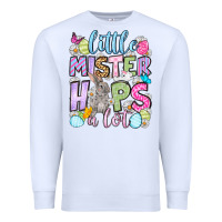 White Easter Day Little mister hops a lot Premium Sweatshirt - OliviaCreatesArt