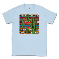 Dusty Blue cactus gemstone coaster Classic Tee - JahusDesignShop