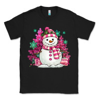 Black pink christmas snowman Classic Tee - MaliasSmallBusiness