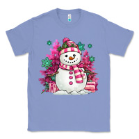 Colony Blue pink christmas snowman Classic Tee - MaliasSmallBusiness