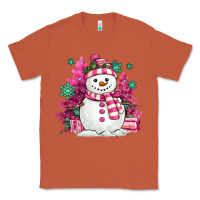 Copper pink christmas snowman Classic Tee - MaliasSmallBusiness
