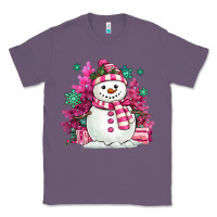 Lavender pink christmas snowman Classic Tee - MaliasSmallBusiness