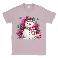 Lilac pink christmas snowman Classic Tee - MaliasSmallBusiness