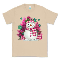 Mushroom pink christmas snowman Classic Tee - MaliasSmallBusiness