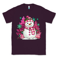 Plum pink christmas snowman Classic Tee - MaliasSmallBusiness