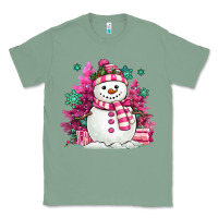 Sage pink christmas snowman Classic Tee - MaliasSmallBusiness