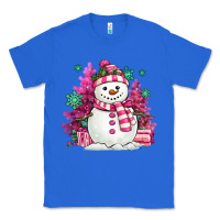 Pink Christmas Snowman Classic Tee | Teevron