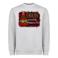 Heather Grey Crocin around the christmas tree Heavyweight Sweatshirt - Bettercallsaul