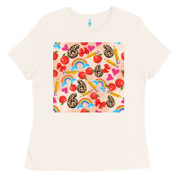 Bone back to school seamless pattern 6 (3600x3600) Ladies Tee - AdoDesignShop