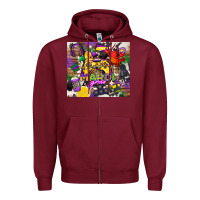 Burgundy mardi gras gamer Zipper Hoodie - CowGirlArtShop