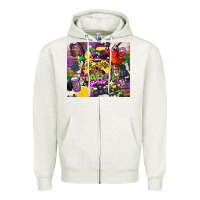 Oatmeal Heather mardi gras gamer Zipper Hoodie - CowGirlArtShop