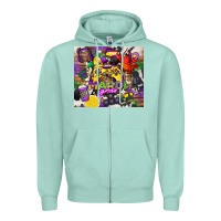 Seafoam mardi gras gamer Zipper Hoodie - CowGirlArtShop