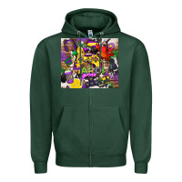Sports Green mardi gras gamer Zipper Hoodie - CowGirlArtShop
