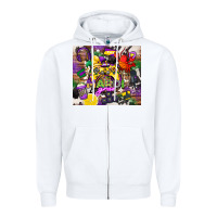 White mardi gras gamer Zipper Hoodie - CowGirlArtShop