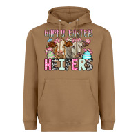 Toasted Coconut Happy Easter Heifers Heavyweight Hoodie - OliviaCreatesArt