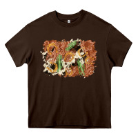 Chocolate Brown horseshoe cowhide cactus background Heavy Core Tee - AdoDesignShop