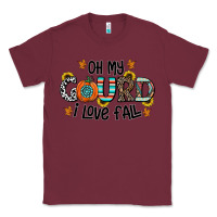 Burgundy oh my gourd i love fall Classic Tee - CowhideDigitalArt
