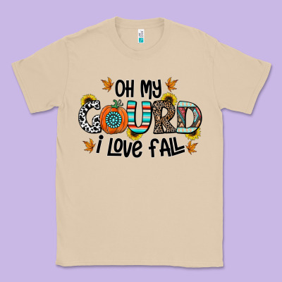 Oh My Gourd I Love Fall Classic Tee Designed By Cowhidedigitalart