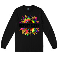 Black deputy clerk tie dye sunflower Long Sleeve Tee - Jasminsmagicworld